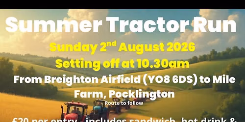 Yorkshire air ambulance summer tractor run