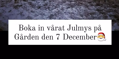 Julmys p\u00e5 \u00c5kerby den 6 December mellan 10-15.00 \ud83c\udf84