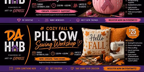 Cozy Fall Pillow Sewing Workshop- beginner friendly