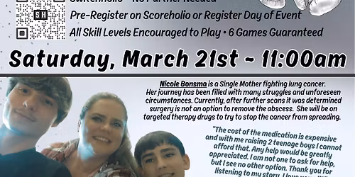 LUNGevity for Nicole - Benefit Fundraiser & Cornhole Switch