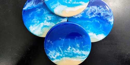 Coastal Coaster Set - Painting & Resin Class