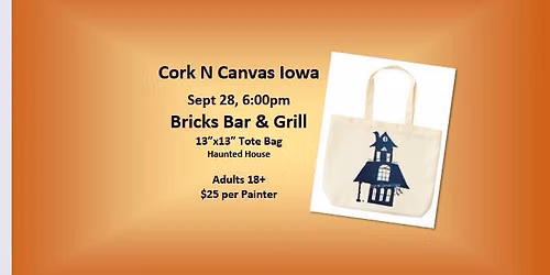 Bricks Bar & Grill - Tote Bag -Cork N Canvas Iowa