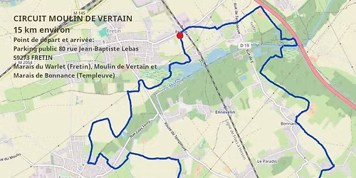 Rando 15 km FRETIN (Moulin de Vertain \/ Bonnance -Templeuve)