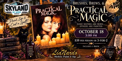 Brushes, Brews, & Practical  Magic w\/LiaNardo Mobile Paint & Sip