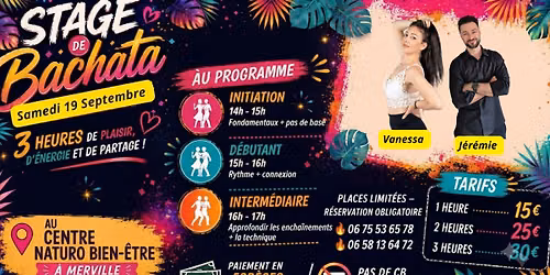\ud83d\udd25 Stage de Bachata \u00e0 Merville \ud83d\udd25