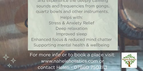 Pause & Reset Sound Bath, Little Eaton DE21 5EA