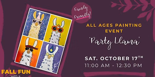 Party Llama - All Ages Painting Event