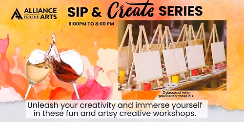 Sip & Create-Frolicking Flowers- Collage\/Acrylic Painting