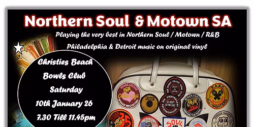 Christie's Beach Bowls Club-Saturday 10th January 2026 - 7.30pm-11.45pm