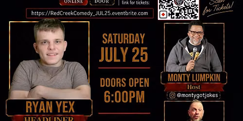 Comedy Night at Red Creek Bar and Grill with Headliner Ryan Yex!