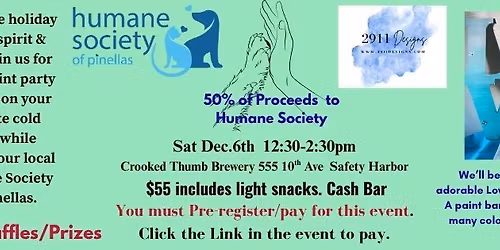 Paint Party fundraiser for Humane Society of Pinellas