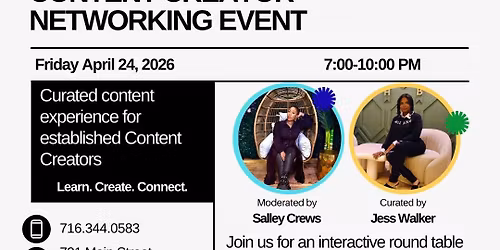 The Creative Syndicate: Content Creator Networking Event