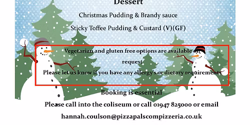 The Coliseum community tea rooms Christmas meal
