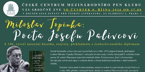 Miloslav Topinka: Pocta Josefu Palivcovi 