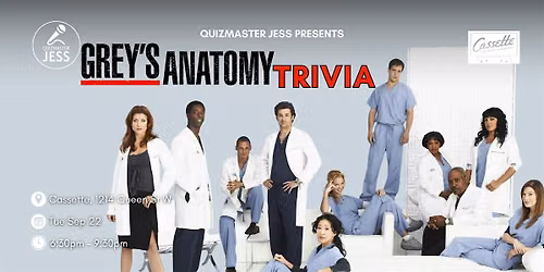 Grey's Anatomy Trivia at Cassette (Seasons 1-12)