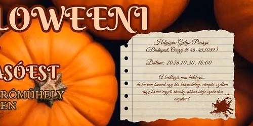 Pap\u00edrhaj\u00f3 \u00cdr\u00f3m\u0171hely | VI. Felolvas\u00f3est - Halloween