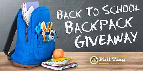 BACKPACK GIVEAWAY