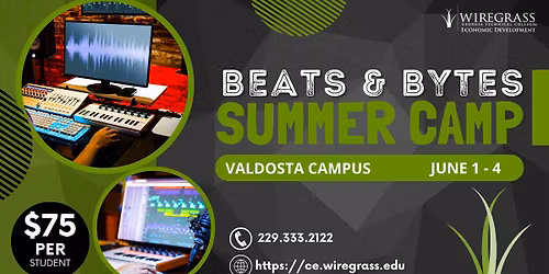 Wiregrass Tech Summer Camp: Beats & Bytes Music Production & Coding