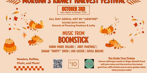 Morgan's Kidney Harvest Festival
