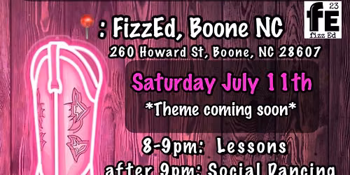 Line Dancing @ FizzEd - Boone - July 11th