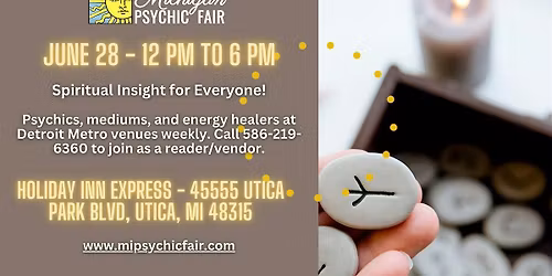 Michigan Psychic at the Holiday Inn in Utica, MI