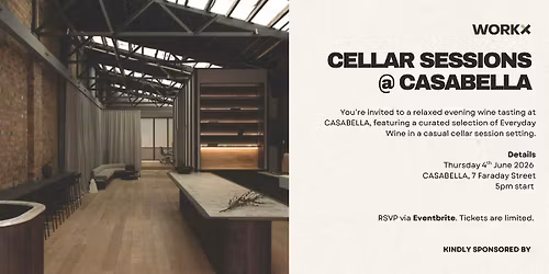 Cellar Sessions @ CASABELLA \u2014 a Wine Evening with WORKX