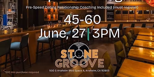 Speed Dating 45-60 & Relationship Coaching Session