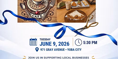 Chamber Ribbon Cutting for Sweet Table Cafe