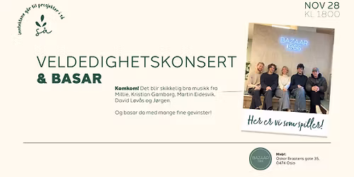 Veldedighetskonsert og basar p\u00e5 Bazaar1966!