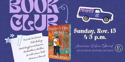 "Bonfire and Bliss Bookstore" Blame Dani Romance Book Club