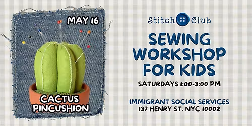 Cactus Pincushion - Sewing Workshop for Kids