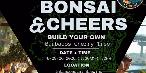 Bonsai & Cheers at Intracoastal Brewing | Cherry Bonsai Workshop
