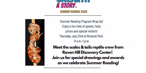 Summer Reading Program: Wrap Up with Raven Hill Discovery Center