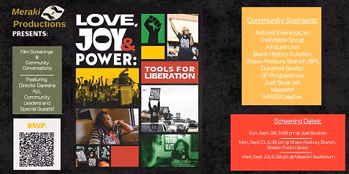 Shaw-Roxbury Screening - Love, Joy, and Power: Tools for Liberation