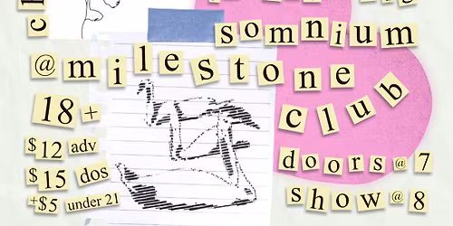 POSTCARD NOWHERE w\/ MOTOCROSSED, JACKSON FIG, CONVALESCENT & SOMNIUM at The Milestone on 11\/4\/2025