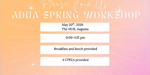 2026 ADDA Spring Workshop