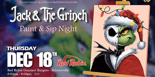 The Jack and Grinch Holiday Paint and Sip Night at Red Robin Schererville, IN