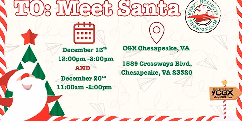 Meet Santa @ CGX Chesapeake