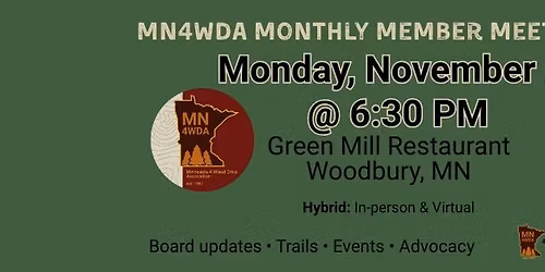 MN4WDA November Membership Meeting