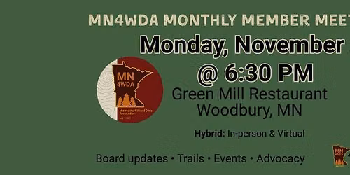 MN4WDA November Membership Meeting