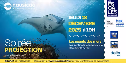 Soir\u00e9e-Projection : Les g\u00e9ants des mers - La Grande Barri\u00e8re de corail