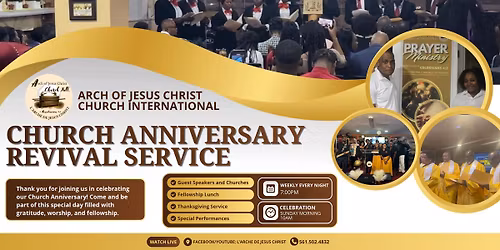Church Anniversary Week of Revival - Sem\u00e8n Rev\u00e8y Aniv\u00e8s\u00e8 Legliz