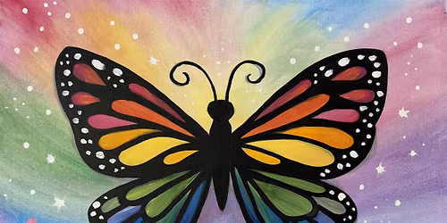 Paint Night- Rainbow Butterfly