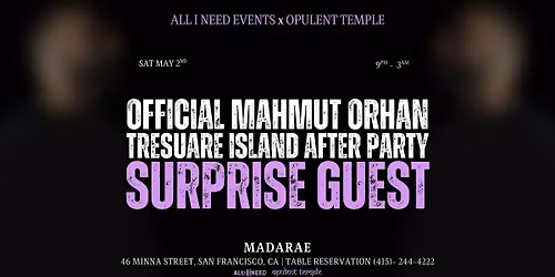 OFFICIAL MAHMUT ORHAN TREASURE ISLAND AFTER PARTY AT MADARAE