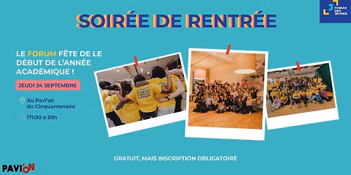 Soir\u00e9e de rentr\u00e9e du Forum des Jeunes \ud83e\udd42