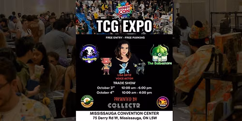 Hobby Con TCG Expo Mississauga \u2013 FREE Entry & Parking | October 3-4