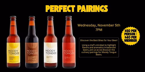 Beer & Food Pairing feat. Moody Tongue @ Suds & Bottles