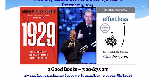 First Friday Book Synopsis, Friday, December 5, 2025