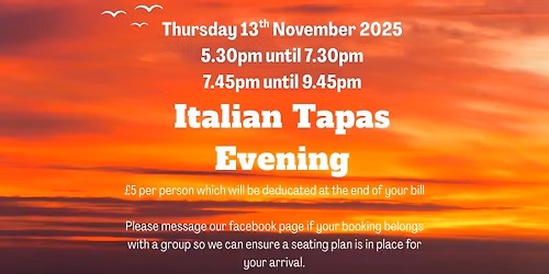 Italian Tapas Evening