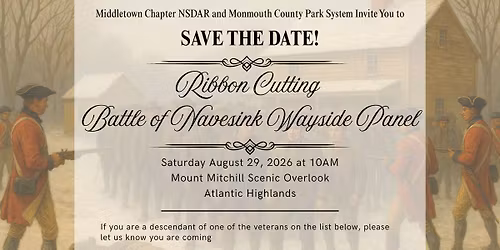Battle of Navesink Wayside - Ribbon Cutting